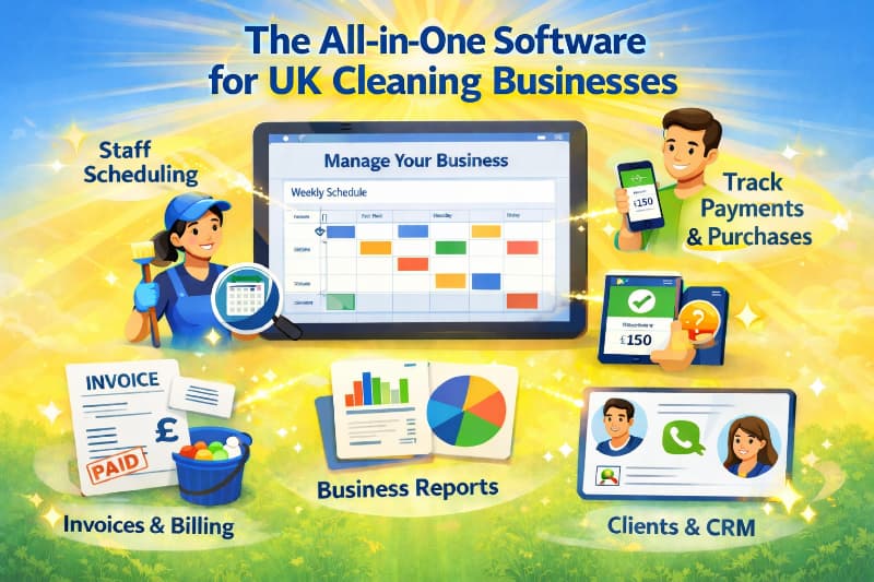 Cleaning scheduling software features